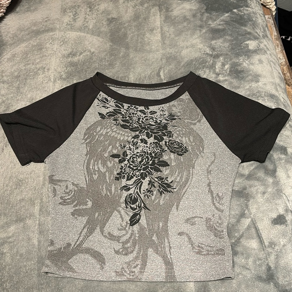 ROMWE grunge fitted crop top